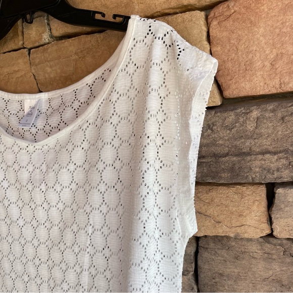 Alexa & Stella white sleeveless lightweight’s cinched cover up New Small - Picture 3 of 10